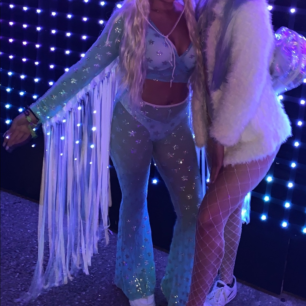 Two piece fringe star outfit